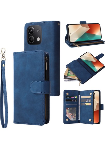 Xiaomi Redmi Note 13 5g Deri Telefon Koruyucu Kapak Fermuar Cüzdan Kart Sahibinin (Yurt Dışından)