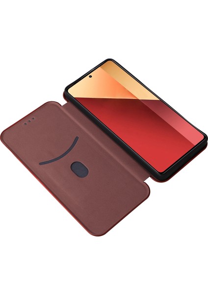 Xiaomi Redmi Note 13 Pro 4g Karbon Fiber Doku Pu Deri Telefon Kapağı (Yurt Dışından)