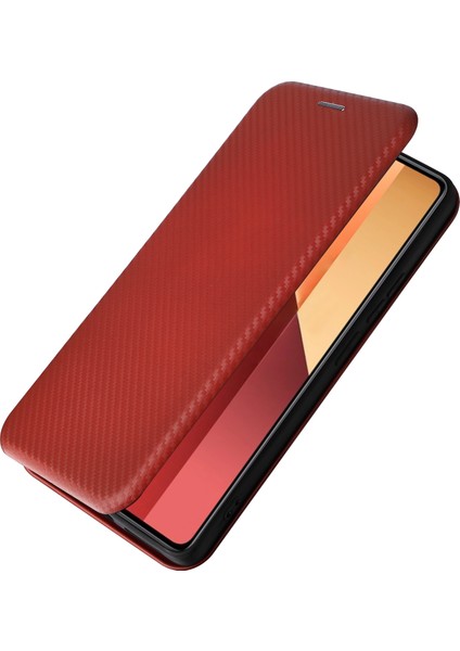 Xiaomi Redmi Note 13 Pro 4g Karbon Fiber Doku Pu Deri Telefon Kapağı (Yurt Dışından)