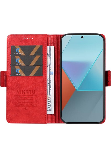 Xiaomi Redmi Note 13 Pro 5g Cüzdan Litchi Doku Deri Kapak (Yurt Dışından)
