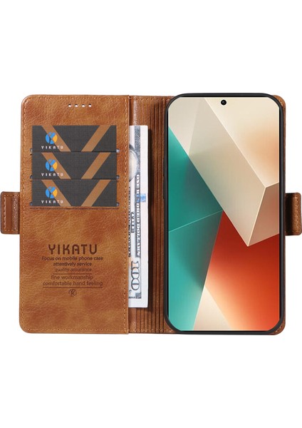 Xiaomi Redmi Note 13 5g Deri Cüzdan Katlanır Standlı Telefon Kapağı (Yurt Dışından)