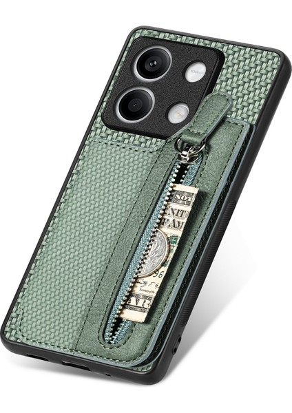 Xiaomi Redmi Note 13 5g Deri+Pc+Tpu Fermuarlı Cüzdan Telefon Kılıfı (Yurt Dışından)