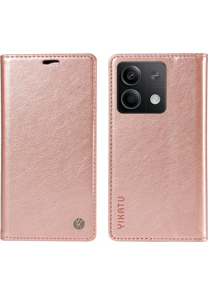Xiaomi Redmi Note 13 5g Litchi Doku Deri Cüzdan Telefon Kapağı (Yurt Dışından)