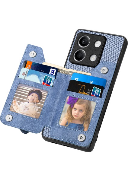 Xiaomi Redmi Note 13 5g Deri+Pc+Tpu Fermuarlı Cüzdan Telefon Kılıfı (Yurt Dışından)
