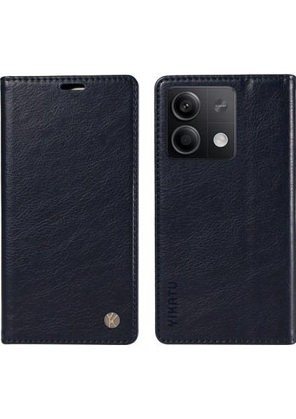 Xiaomi Redmi Note 13 5g Litchi Doku Deri Cüzdan Telefon Kapağı (Yurt Dışından)