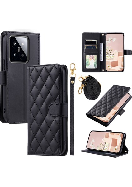 Xiaomi 14 Pro Kordonlu Standlı Telefon Kılıfı (Yurt Dışından)