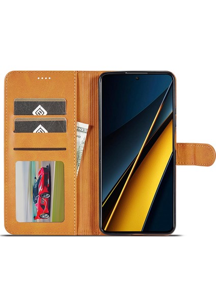 Xiaomi Poco X6 Pro 5g Buzağı Dokulu Deri Cüzdan Flip Telefon Kapağı (Yurt Dışından) fiyatları
