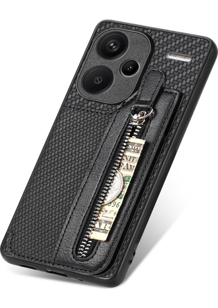 Xiaomi Redmi Note 13 Pro Plus 5g Karbon Fiber Deri Kaplamalı Pc+Tpu Telefon Kapağı (Yurt Dışından)