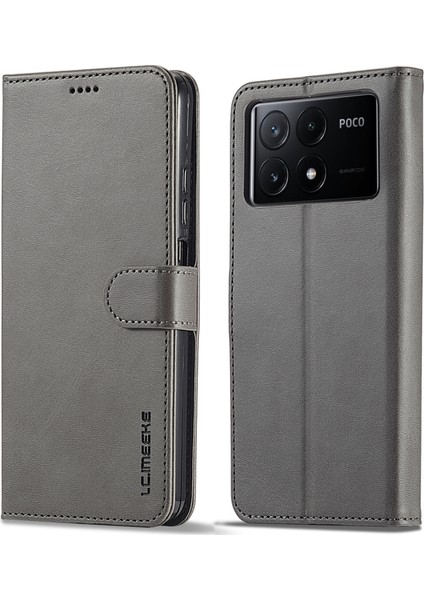 Xiaomi Poco X6 Pro 5g Buzağı Dokulu Deri Cüzdan Flip Telefon Kapağı (Yurt Dışından)