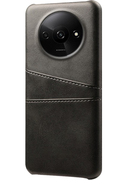 Xiaomi Poco C61 4g Kart Yuvaları Pu Deri Kaplamalı Pc Sert Telefon Kapağı (Yurt Dışından)