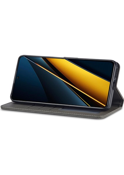 Xiaomi Poco X6 Pro 5g Buzağı Dokulu Deri Cüzdan Flip Telefon Kapağı (Yurt Dışından) modelleri