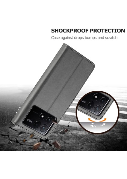 Xiaomi Poco X6 Pro 5g Buzağı Dokulu Deri Cüzdan Flip Telefon Kapağı (Yurt Dışından) indirimleri