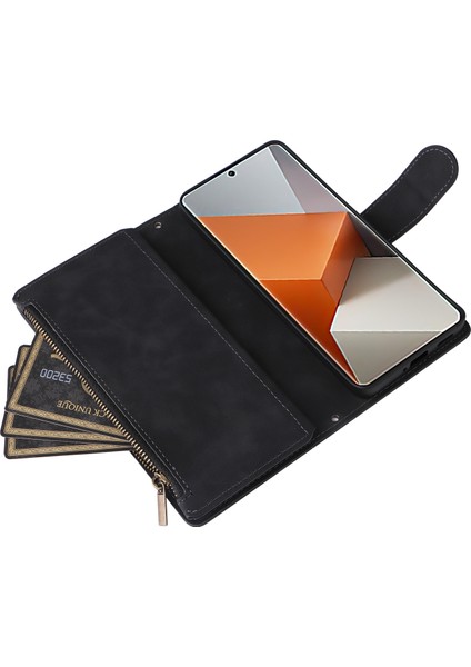 Xiaomi Redmi Note 13 Pro Plus 5g Fermuarlı Cep Pu Deri Telefon Kılıfı (Yurt Dışından)