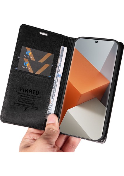 Xiaomi Redmi Note 13 Pro Plus 5g Manyetik Kapanış Deri Telefon Kapağı (Yurt Dışından)