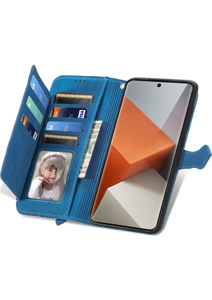 Xiaomi Redmi Note 13 Pro Plus 5g Deri Cüzdan Fermuarlı Cep Telefonu Kapağı (Yurt Dışından)
