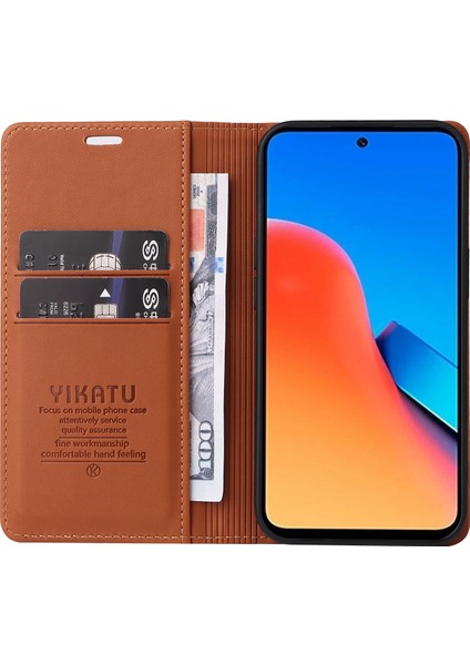 Xiaomi Redmi 12 4g / 5g / Poco M6 Pro 5g Deri Cüzdan Telefon Kılıfı (Yurt Dışından)