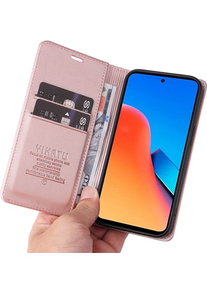Xiaomi Redmi 12 4g / 5g / Poco M6 Pro 5g Deri Cüzdan Telefon Kılıfı (Yurt Dışından)