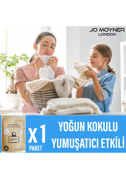 Jo Moyner Granül Çamaşır Parfümü Boncuk Çamaşır Yumuşatıcısı Konsantre Taze Keten 1 Paket