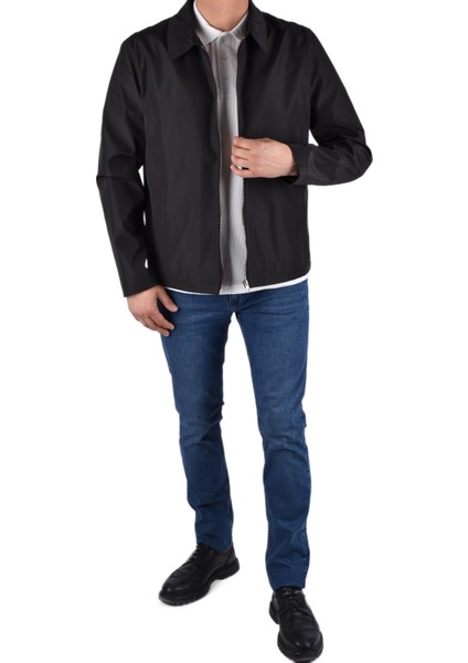 ADV-23Y28 Yakalı Mevsimlik Mont /siyah/48