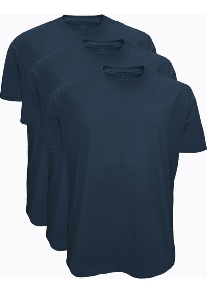 Füme 3 Lü Erkek Tişört Loose Fit / %100 Pamuk Bol Rahat Kesim 3M6040