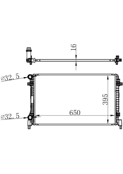 Radyatör Golf Vıı-A3-Leon-Octavıa 1.2-1.4-1.6 12 650X398X16 65327