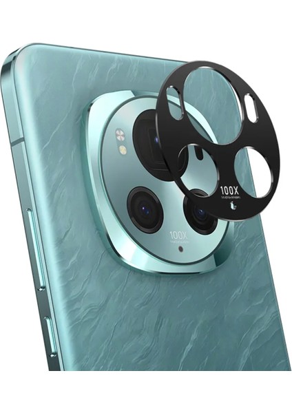 Honor Magic 6 Pro Uyumlu Kamera Lens Koruma Halkası - Kapalı Tasarım -Siyah AL3401