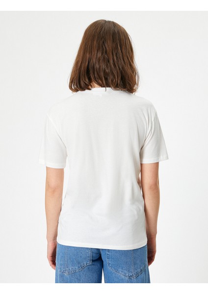 Kedi Baskılı Tişört Bisiklet Yaka Oversize Kısa Kollu Pamuklu fırsatları