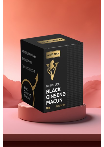 Alfa Man Bitkisel Macun Black  240 Gr Performans Için Macun 2 Kutu