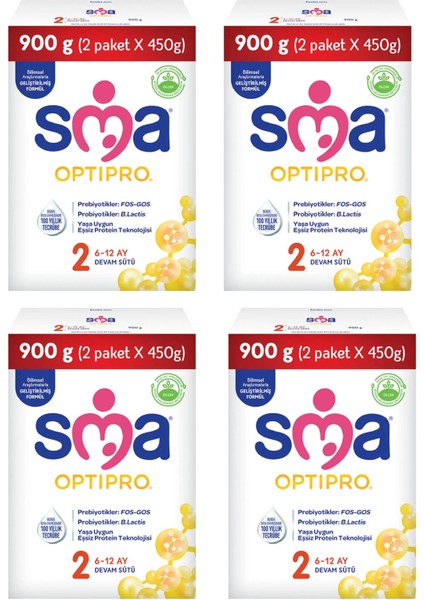 Optipro 2 Probiyotik Devam Sütü 900 gr 4 Adet