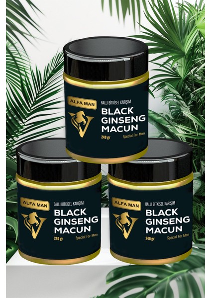 Alfa Man Erkekler Için Güçlendirici Macun Black Ginseng 240 Gr 3 Adet