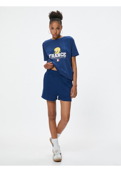 Tweety Oversize Tişört Lisanslı Baskılı Kısa Kolu