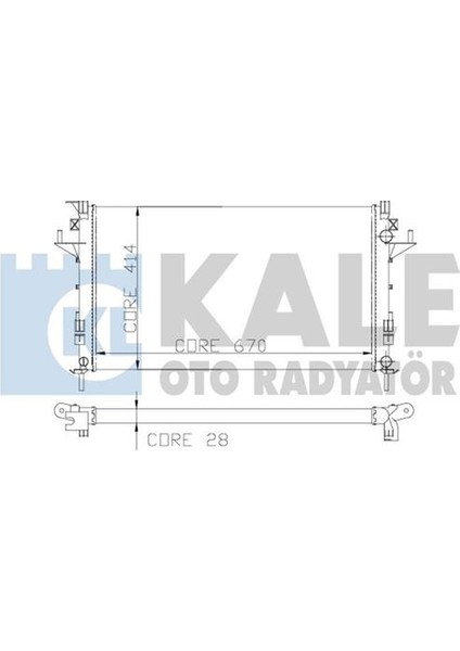 Radyatör Lgn Iı 1.6-1.8-2.0-1.9 Dcı Ac Mek Otom 670X399X26 2 Sıra Al Sistem