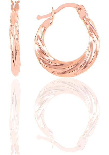 Gümüş Dalgalı Şarnel Küpe