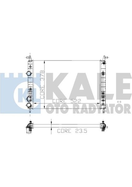 Radyatör Palıo 1.2-Albea 1.6 Ac Klimasız Mek 530X379X22 2 Sıra Al Pl Sistem