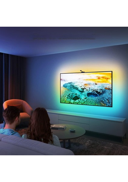 Tv LED Arka Plan Aydınlatması, Dreamview T1 Wifi Tv Arka Plan Aydınlatması, 55-65 Inç Tv ve Pc Için Kameralı, Rgbıc LED Şerit Alexa ve Google Assistant ile Uyumlu (Yurt Dışından)