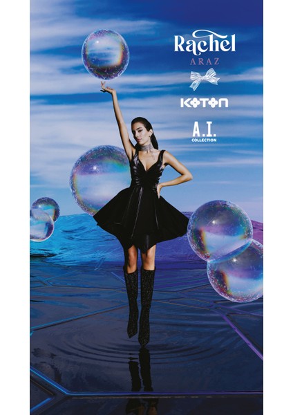 Işıltılı Drapeli Kabarık Mini Elbise