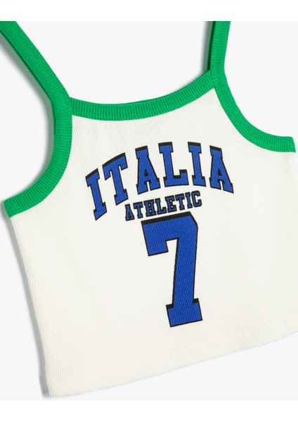 Spor Atlet Askılı Italia Baskı Detaylı indirimleri