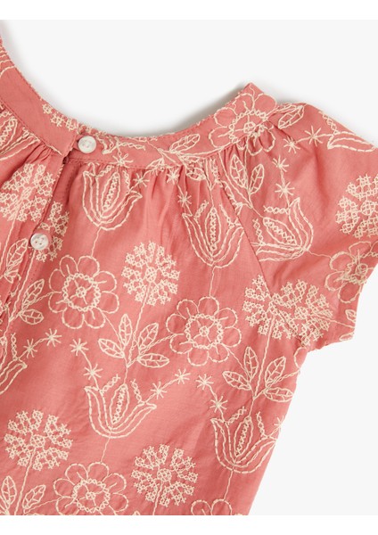 Çiçek Işlemeli Şort Tişört Takım Pamuklu fırsatları