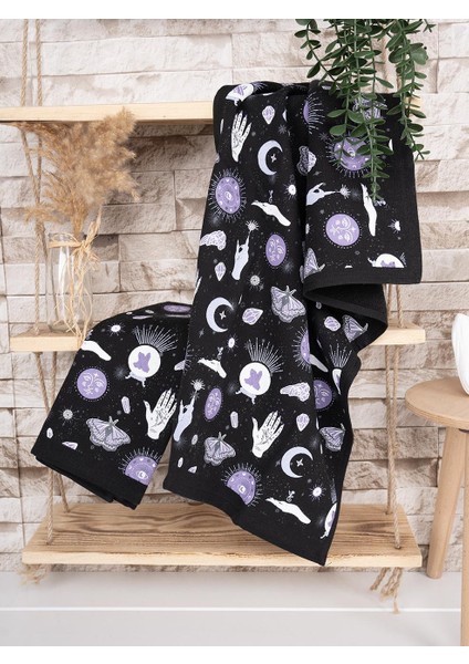 %100 Pamuk Ikili 40X66 cm Halloween Desenli El & Yüz Havlu Seti Baveno