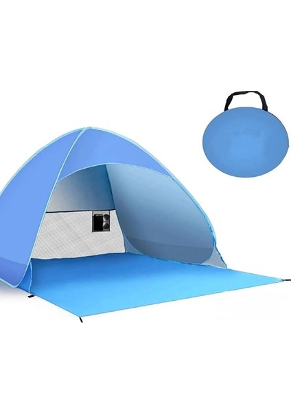 Plaj Çadırı Tam Otomatik Kurulum Gölgelik Su Geçirmez 160*140*115