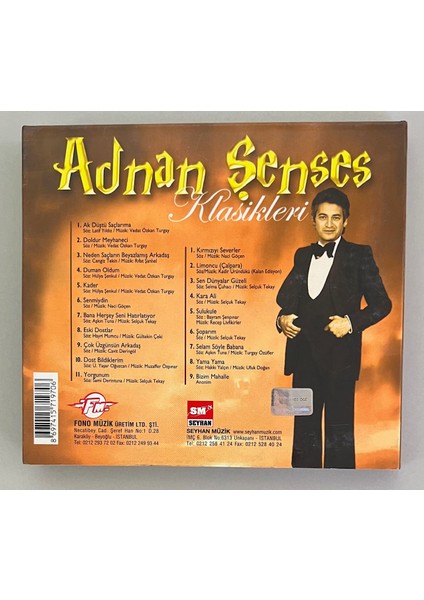 Adnan Şenses Klasikleri 1976-2006 Çift CD (Orjnal Dönem Baskı Cd)