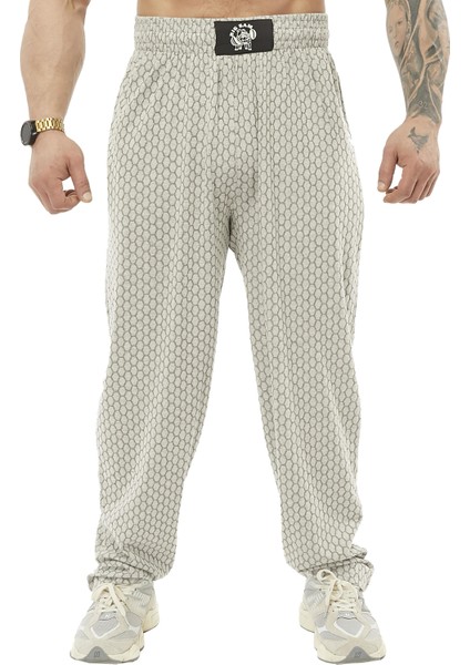 Zırh Desenli Natural Şalvar Body Pantolon 1038