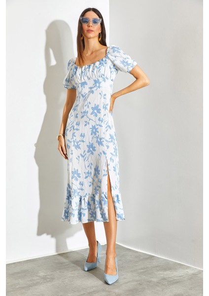 Kadın Çiçek Desenli Elbise modelleri