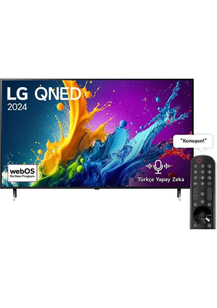 55QNED80T 55" 139 Ekran Uydu Alıcılı 4K Ultra HD Smart LED TV