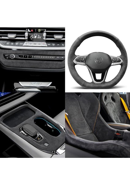 Suni Deri Yapışkanlı Alkantara Döşemelik Kumaş 48 cm x 100 cm Renk Seçenekli indirimleri