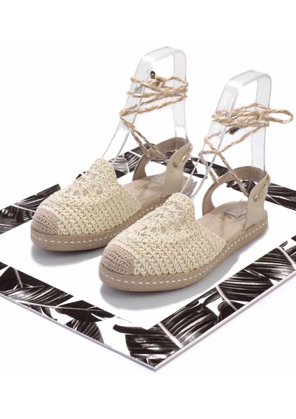 Bej Örgü Kadın Espadril K01117011116