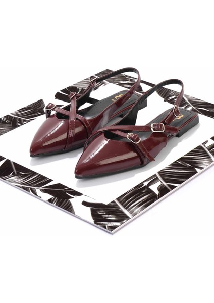Bordo Rugan Kadın Klasik Topuklu Ayakkabı K01473010508