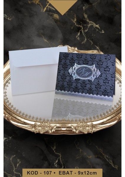 Mini Boy Düğün Nişan Nikah Kına Davetiyesi 107 (100 Adet) Baskı Dahil