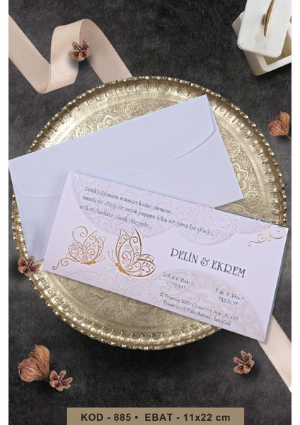 Düğün Nişan Nikah Kına Davetiyesi - 885