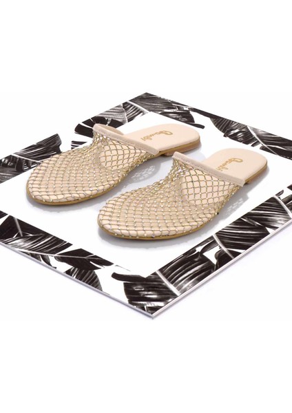 Bej File Kadın Terlik K04012003022